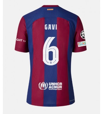Barcelona Paez Gavi #6 Replica Home Stadium Shirt 2023-24 Short Sleeve